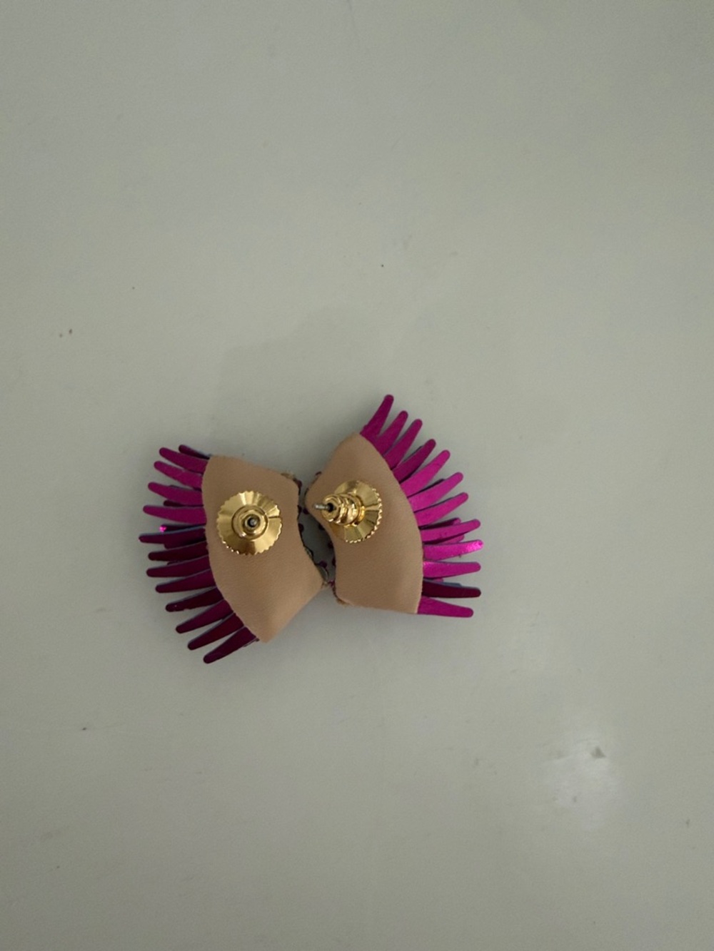 Mignonne Gavigan Mini Fuchsia Stud Earrings - Picture 2 of 2
